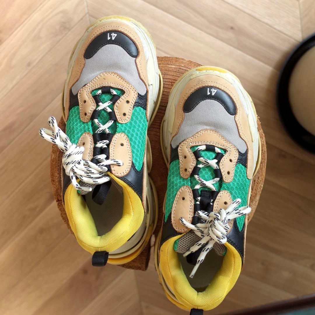 最終値下げ⭐️27cm】BALENCIAGA Triple S 黄×緑 - メルカリ