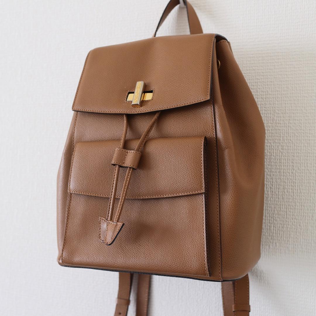CELINE セリーヌ ヴィンテージ レザー リュック ベージュ ターンロック