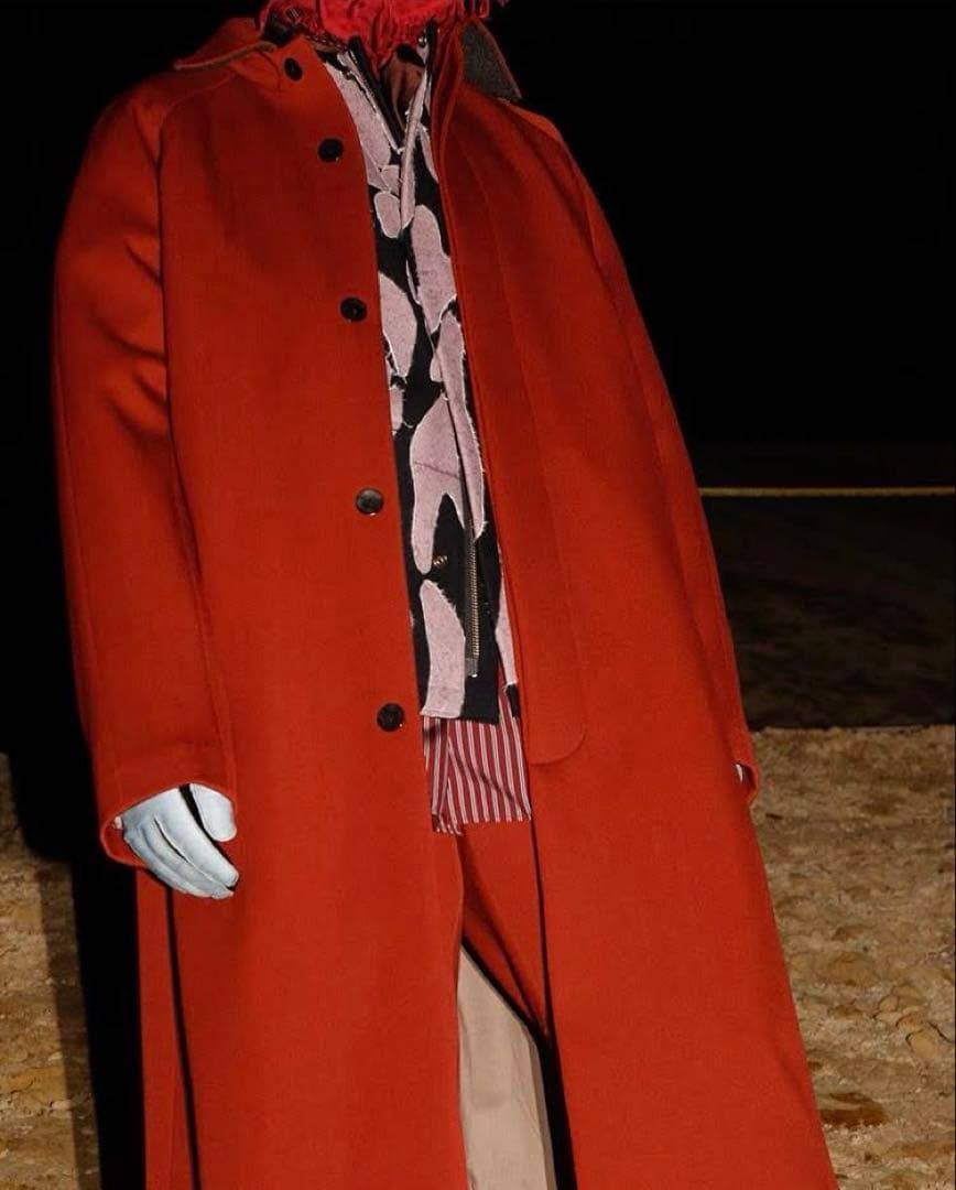 OmarAfridi RAGLAN LONG COAT 20AW RED