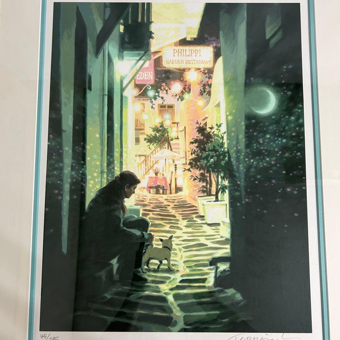 笹倉鉄平 絵画 リトグラフ ドリーミング 限定 アンティーク レア 直筆