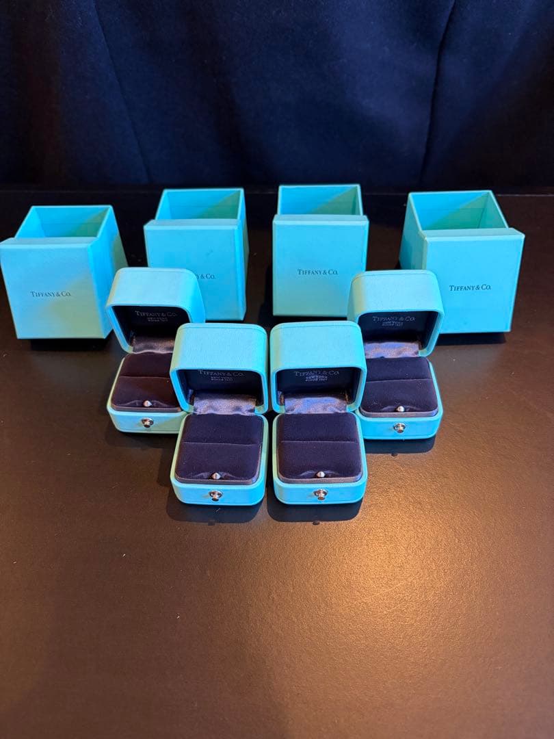 Tiffany & Co. リングケース　空ケース　4個セット　美品 新品 Tiffany&Co ティファニー ブルー ボックス リング ケース 指輪