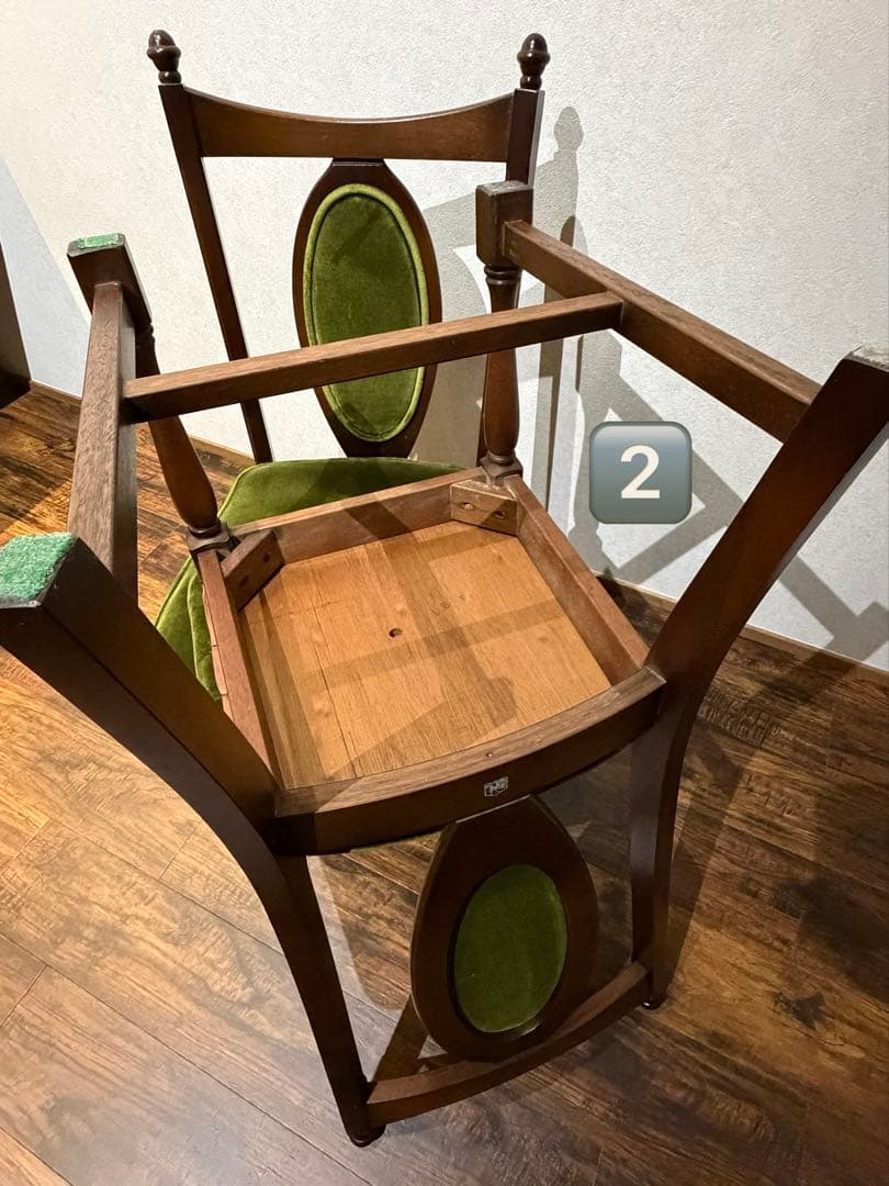 ヴィンテージチェア2脚セット ナガノインテリア - メルカリ