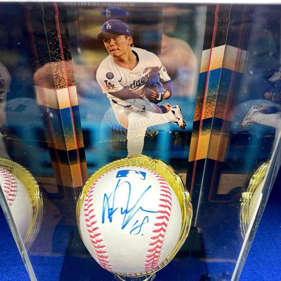 ドジャース 山本由伸投手 直筆サイン MLB試合球 高級ディスプレイケース付