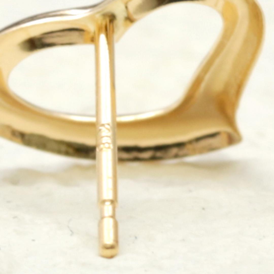 オープンハート 9.5mm(大)ピアス　K18YG　ダブルキャッチ付属