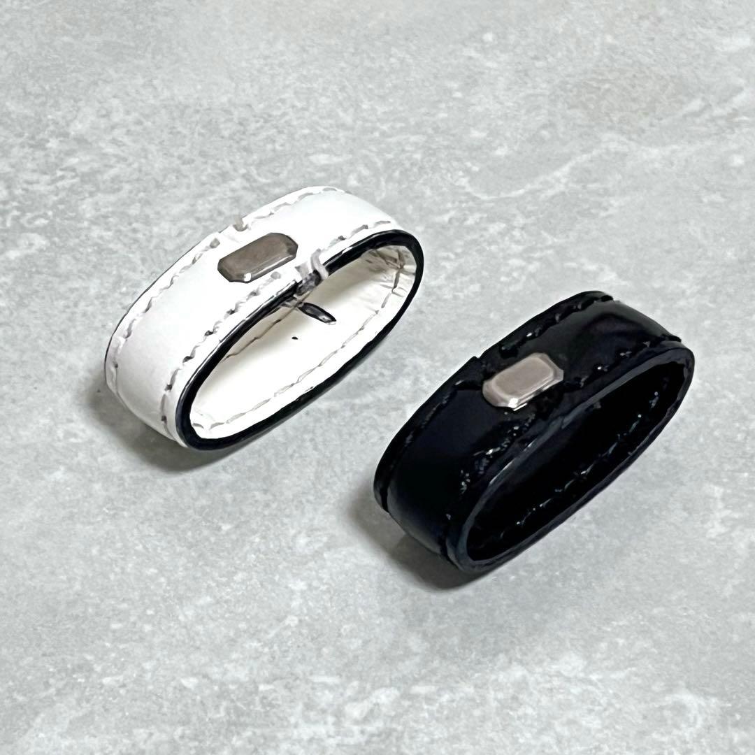 GUCCI 2way シルバーバックル ベルト ホワイト/ブラック