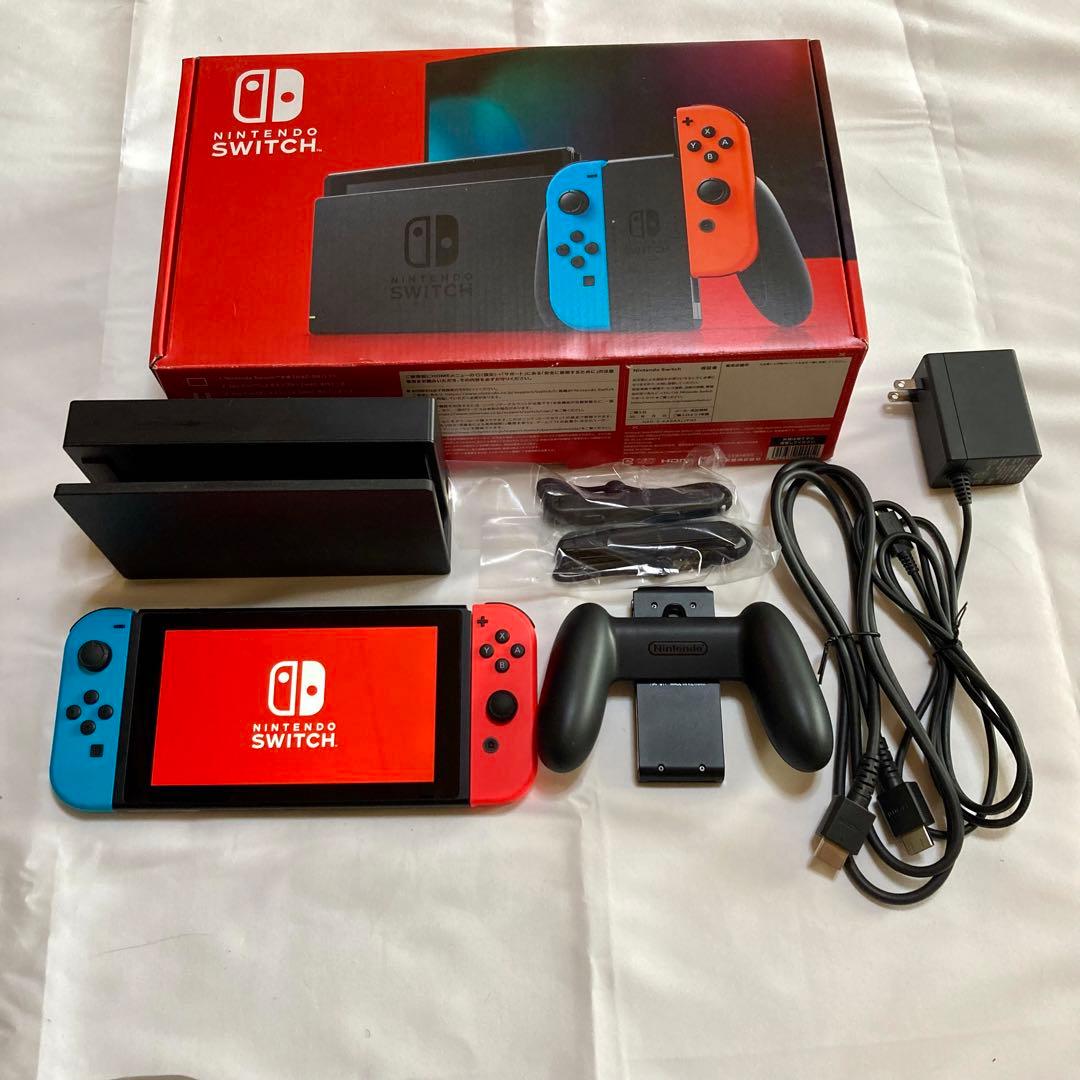 完品＋α】Nintendo Switch 本体 赤/青