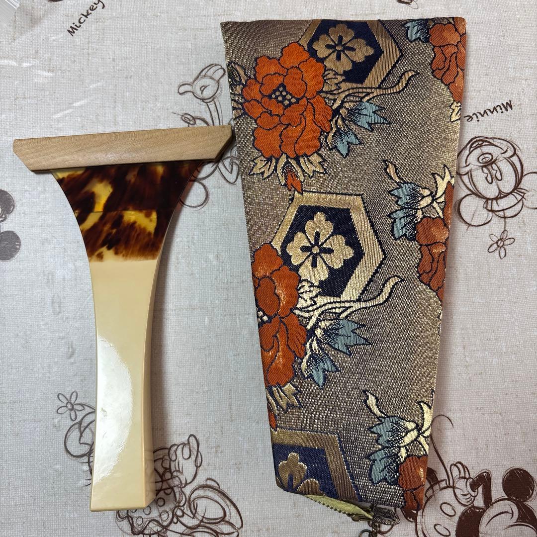 三味線 撥 バチ 一枚甲 鼈甲 天然素材 開き約9.5cm
