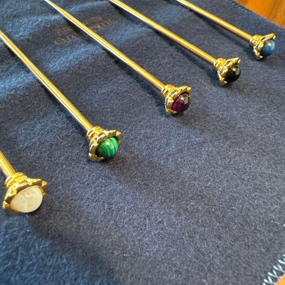 希少　ミキモト 半貴石　フルーツピック　未使用