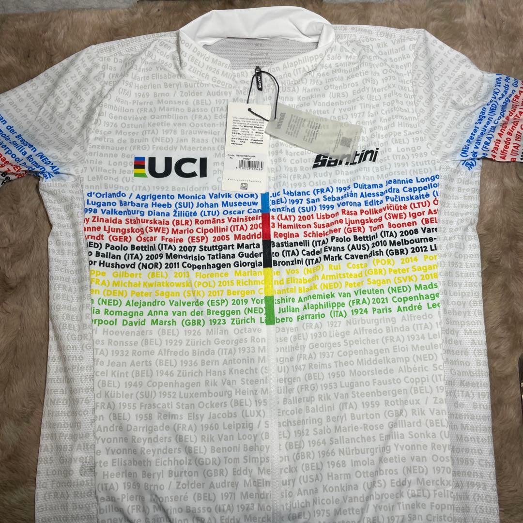 サンティーニ サイクルジャージ UCI WORLD ホワイト アルカンシェルXL Amazon.co.jp: [サンティーニ] サイクルジャージ UCI WORLD メンズ