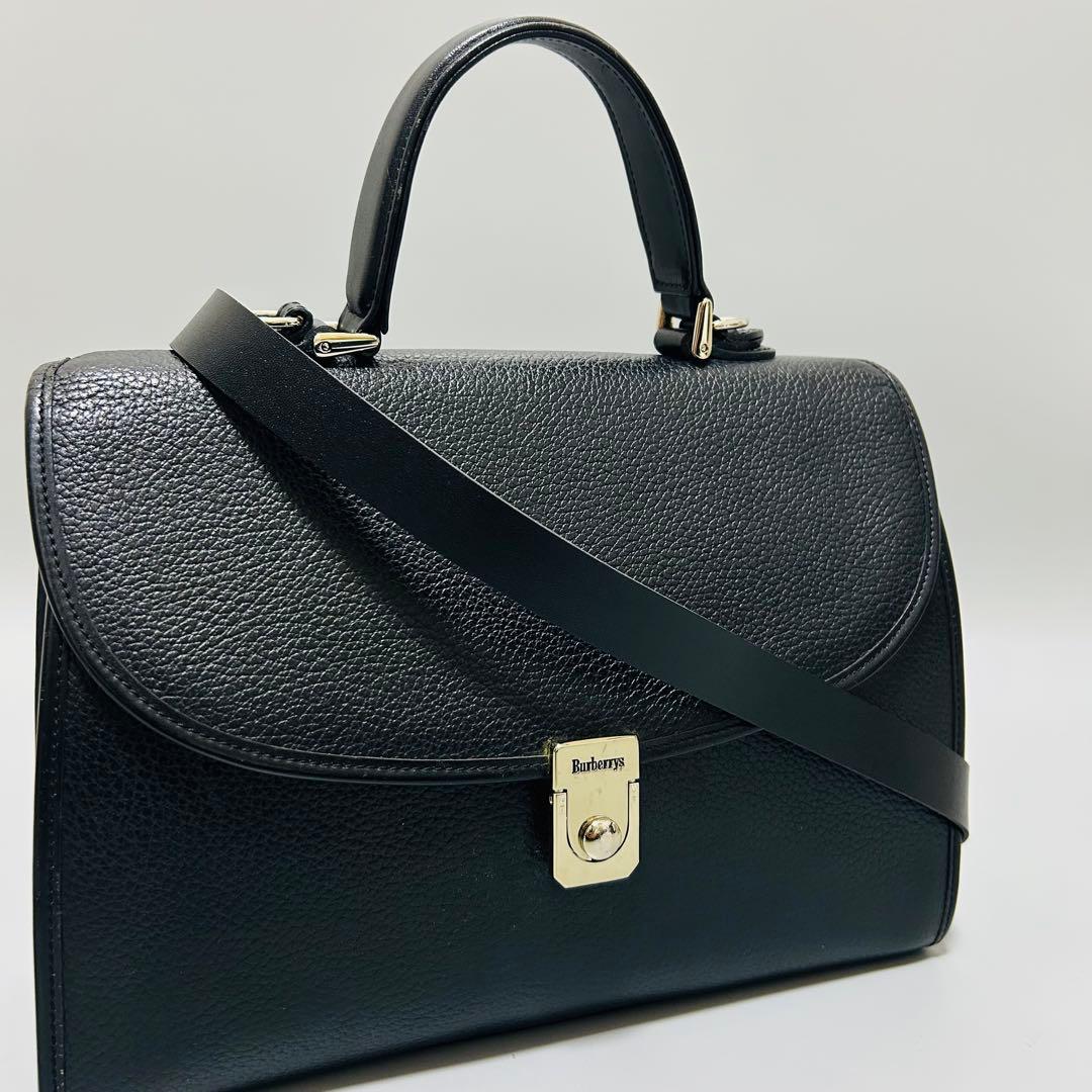 Burberry バーバリー ノバチェック ワンハンドル ハンドバッグブラック BURBERRY（バーバリー） ノバチェック ハンドバッグ キャンバスxレザー