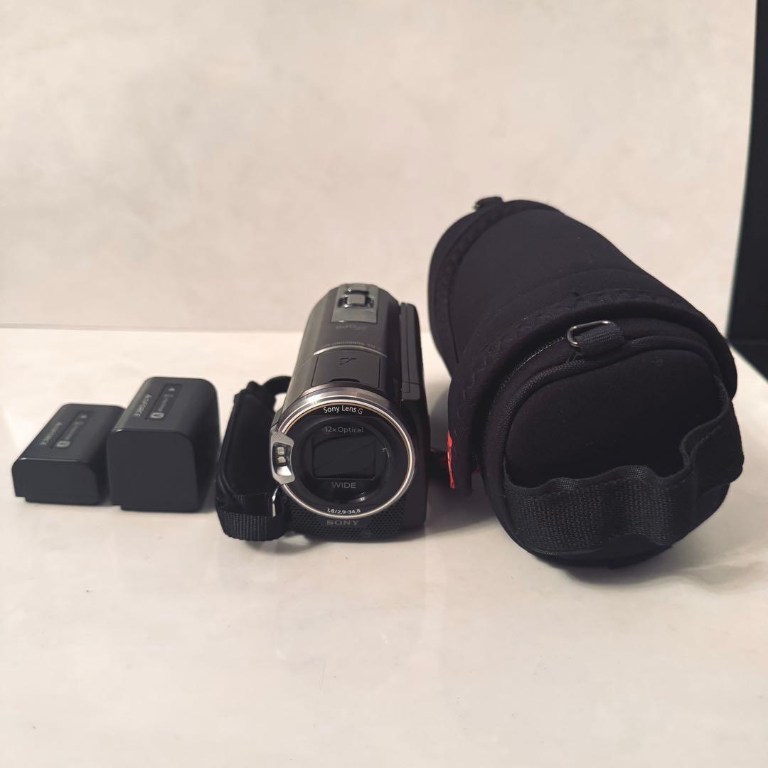 【美品】SONY HDR-CX590V ビデオカメラ 本体＋バッテリー2個 Amazon | SONY HDビデオカメラ Handycam HDR-CX590V シャンパン