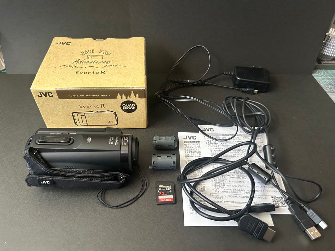 JVC Everio R ビデオカメラ 本体　GZ-RX680-B美中古品 Everio R ビクター JVC KENWOOD GZ-RX680-B マットブラック ビデオ