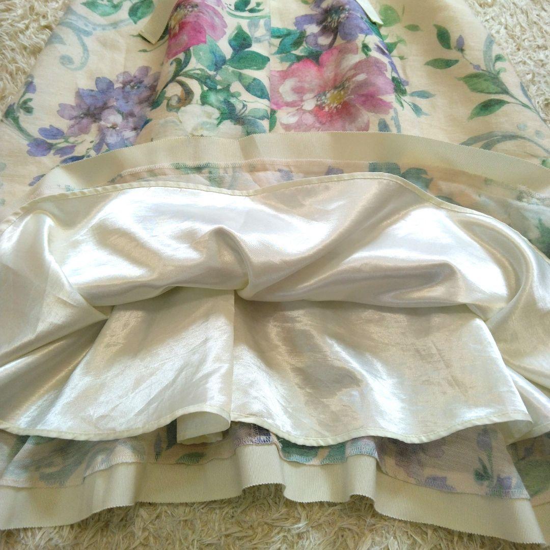 新品タグ付 M'S GRACY エムズグレイシー 薔薇 花柄 リボンベルト