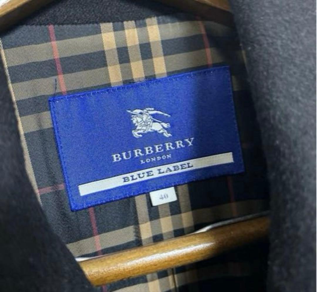 バーバリー Aラインコート ノバチェック ダブル 黒 - メルカリ