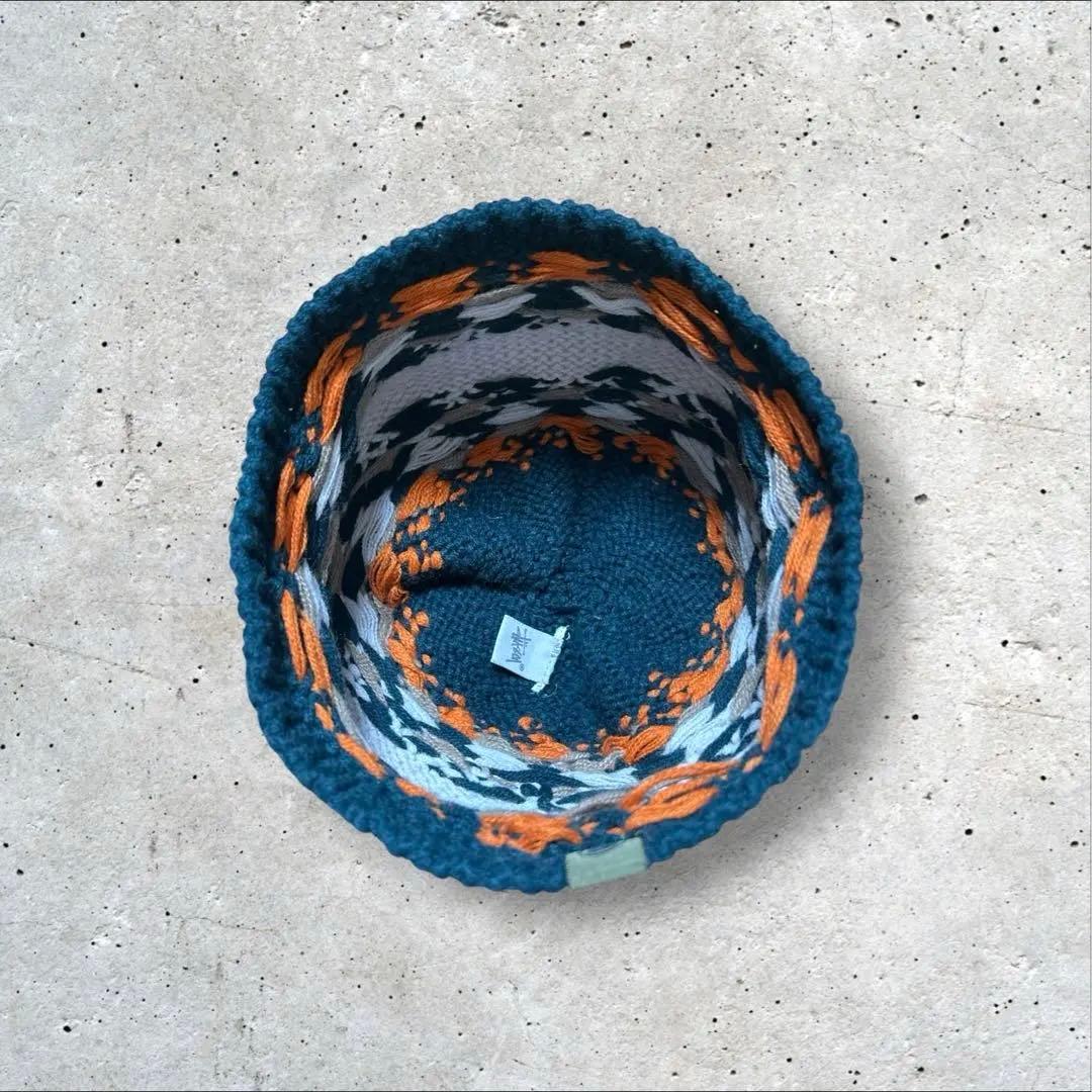 old stussy 90s ニット帽 ビーニー ノルディック柄 ファッション