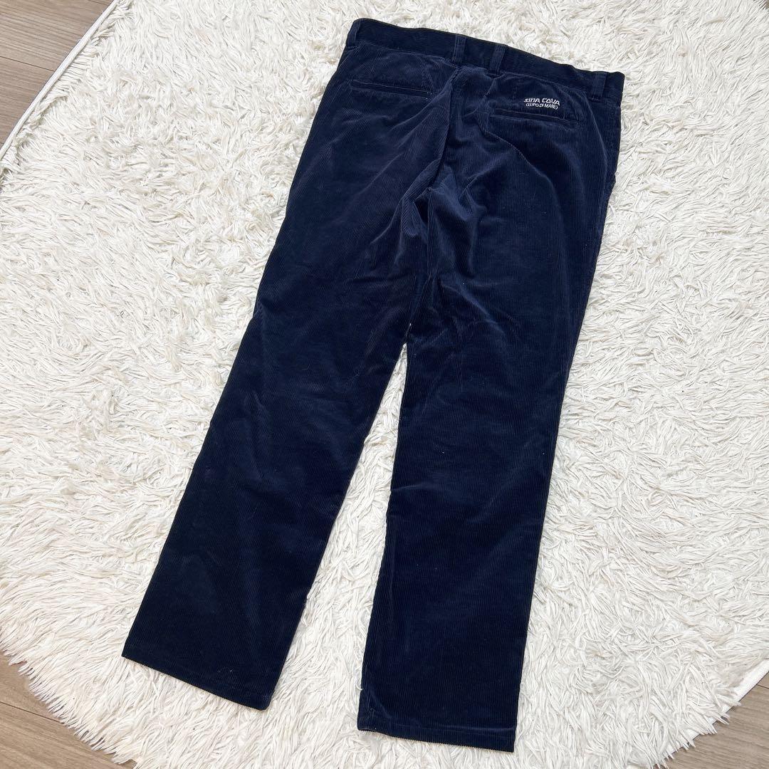 SINA COVA シナコバ コーデュロイパンツ ネイビー 刺繍 - メルカリ