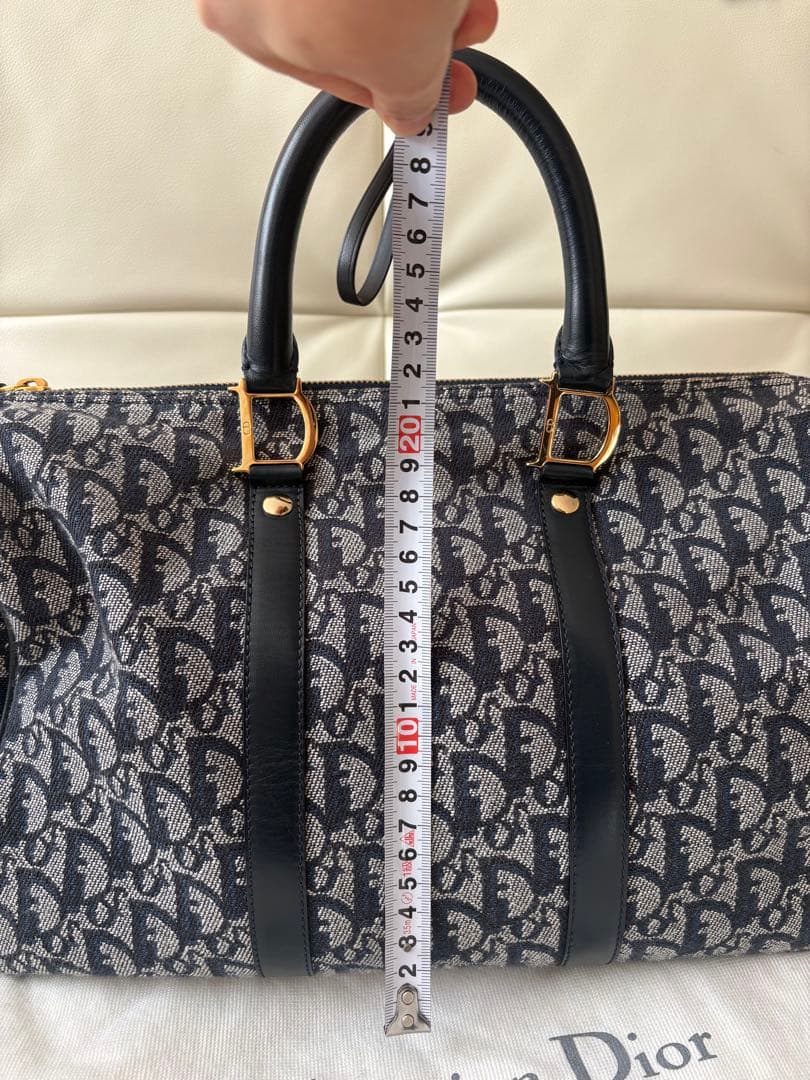 ⑥クリスチャンディオール トロッター柄 D金具 ボストンバッグ 南京錠