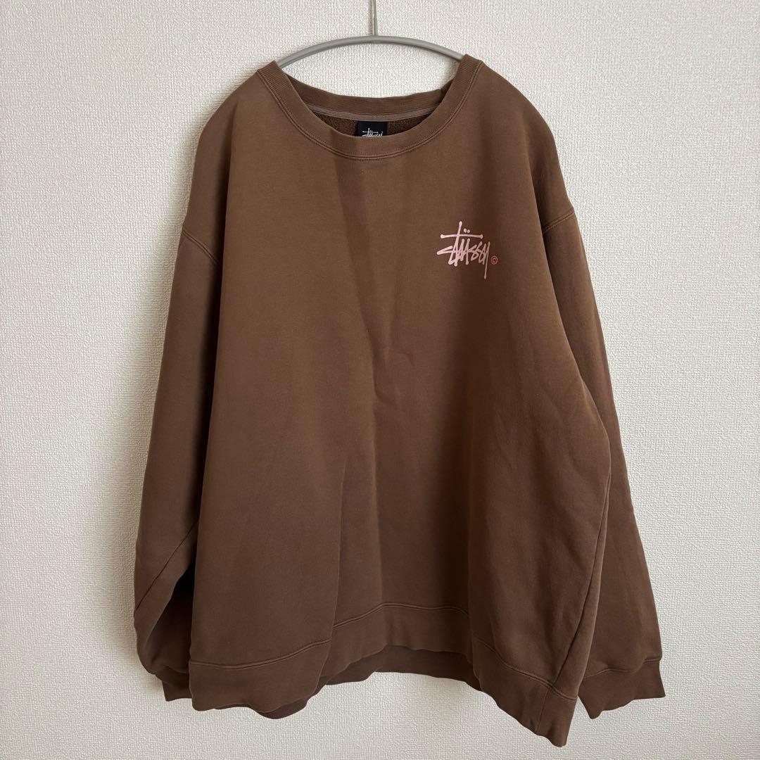 STUSSY ステューシー スウェット ブラウン XL - トップスオンライン セール