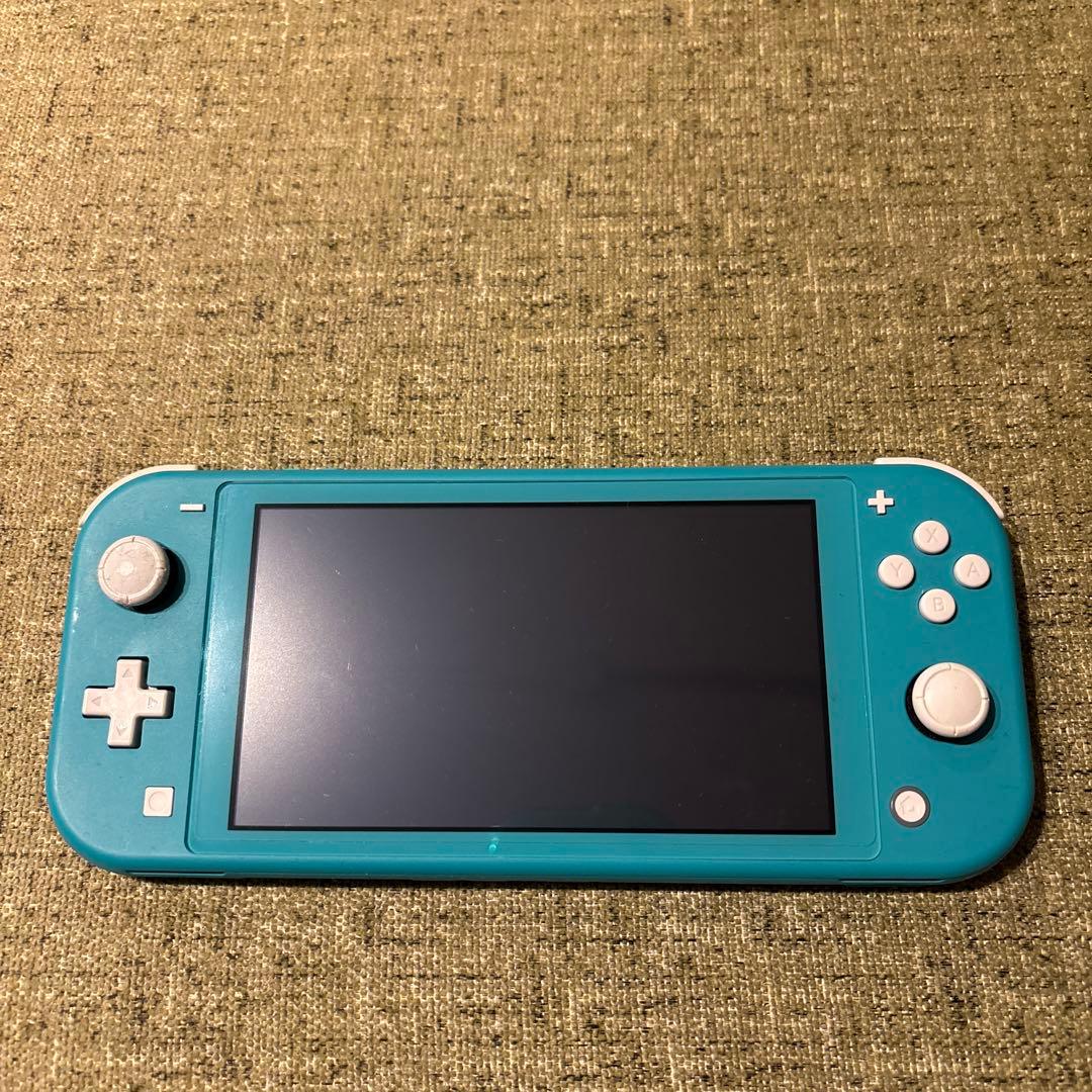 Switch lite キズあり ターコイズ 充電器 32GBメモリカード