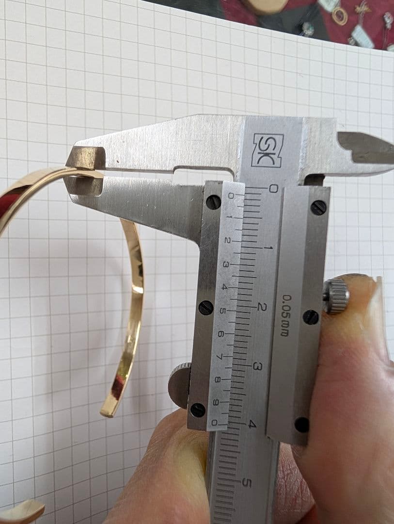 K18 ハンドメイド バングル 12.8g