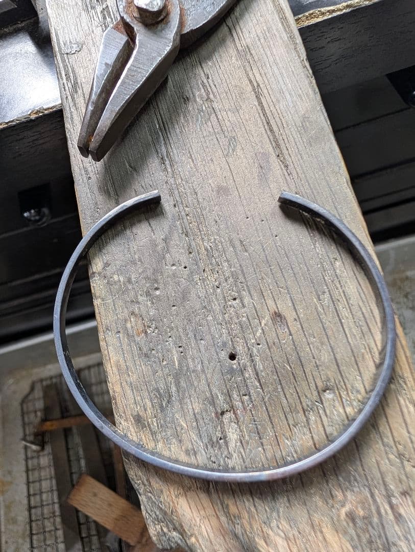 K18 ハンドメイド バングル 12.8g