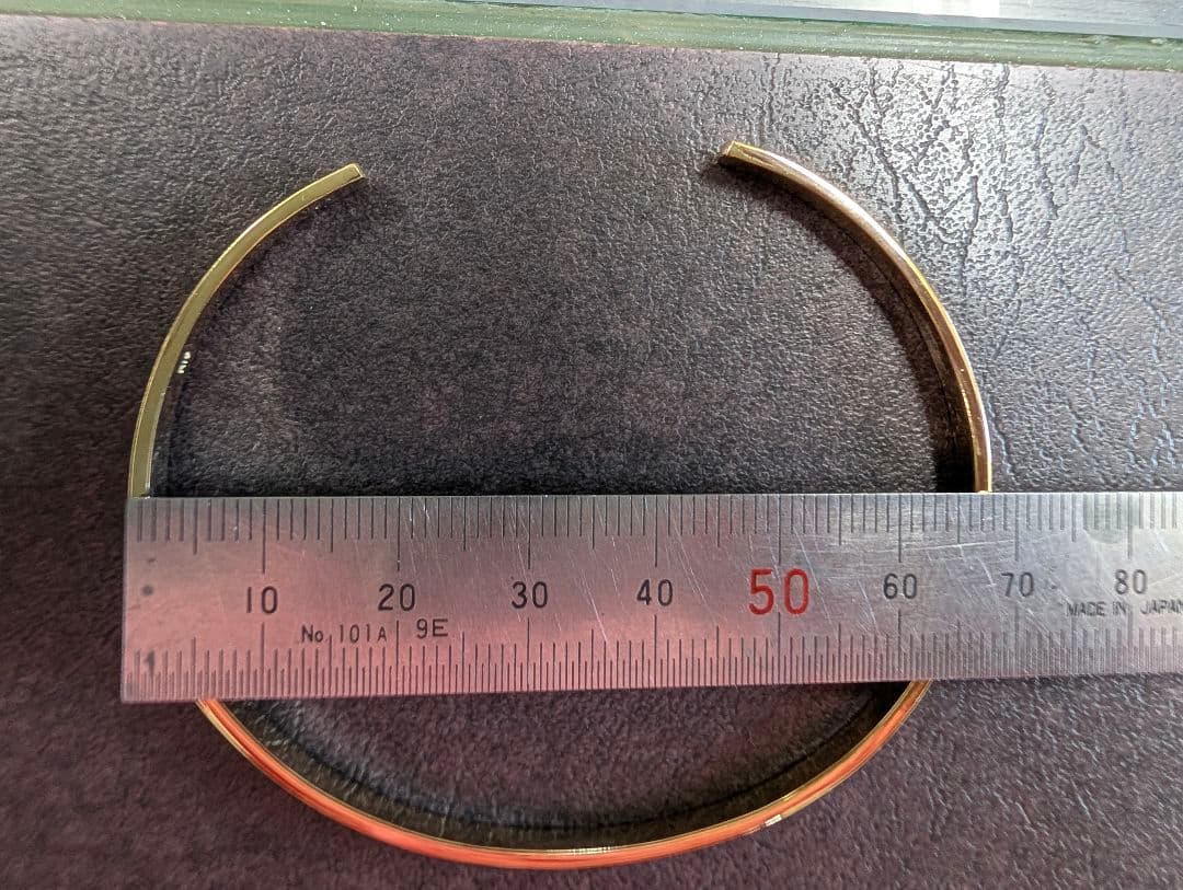 K18 ハンドメイド バングル 12.8g