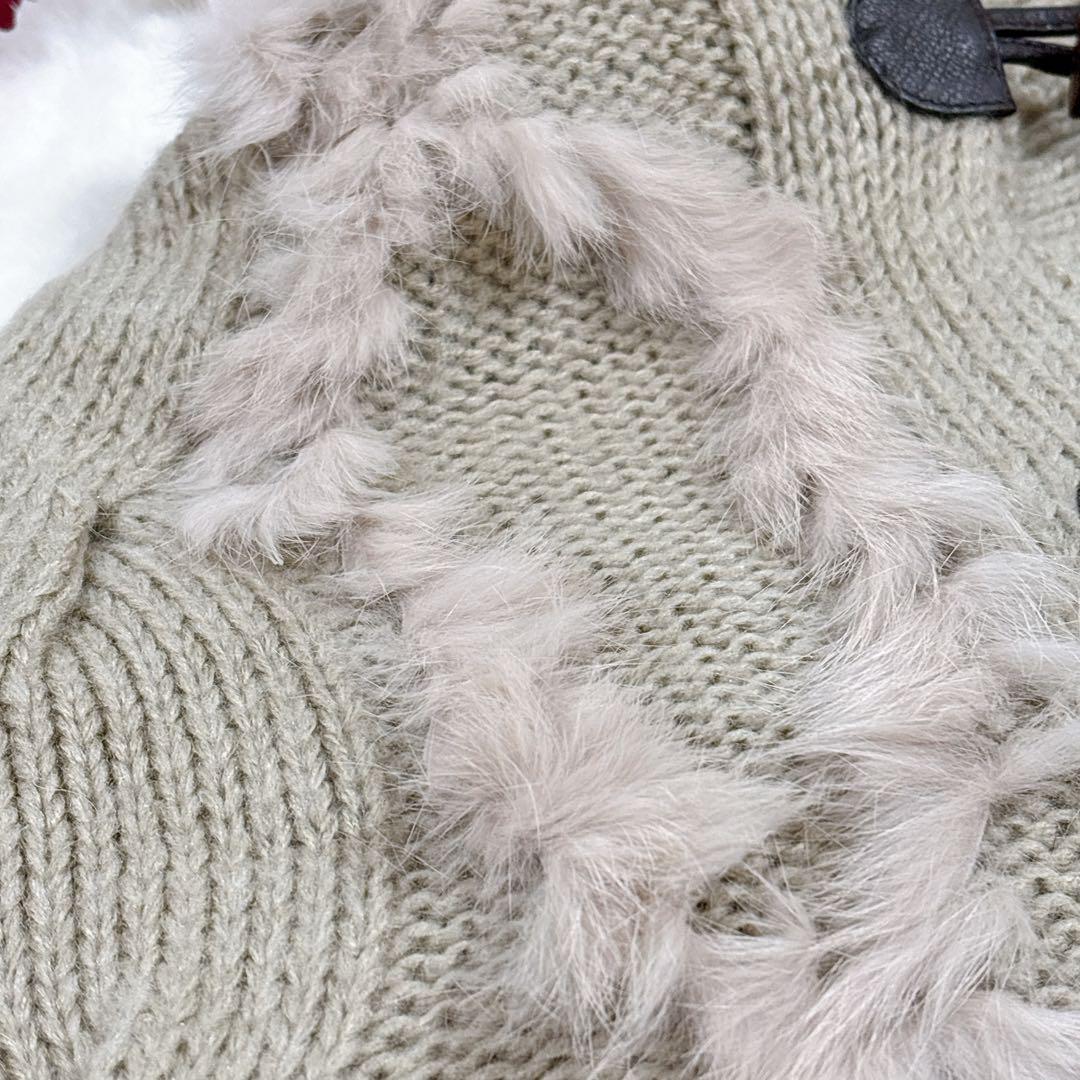 貴重✨️【ロペピクニックパサージュ】ラクーン ラビット毛フード付き