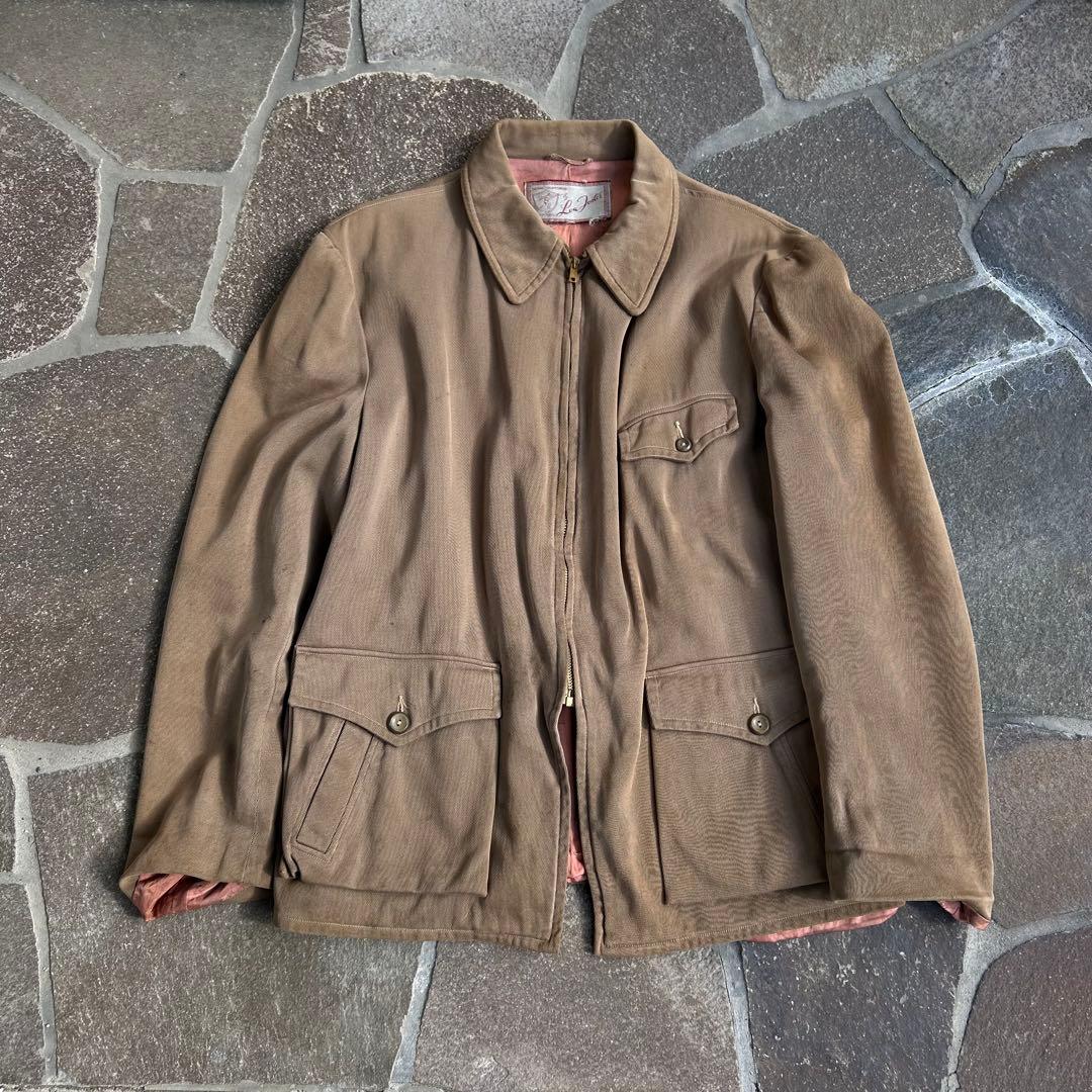 1950s-1960s レーヨンギャバジン　スポーツjkt vintage 古着 40-50s Lakeland 「Cravenette」 コットン ギャバジン スポーツ