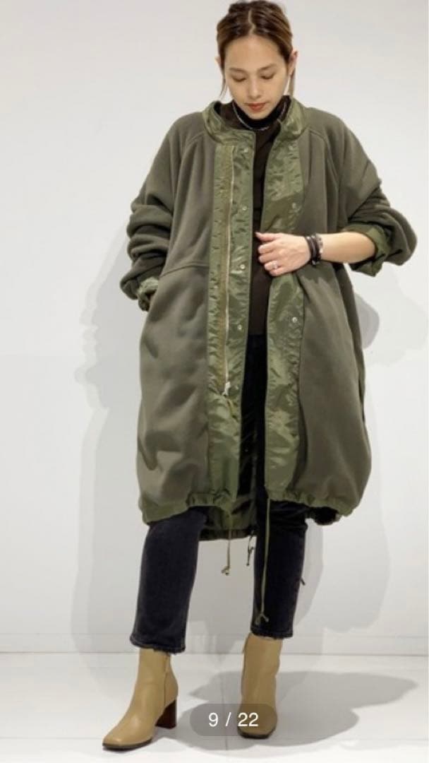 STAND ALONE/スタンドアローン リバーシブルフリース×モッズコート