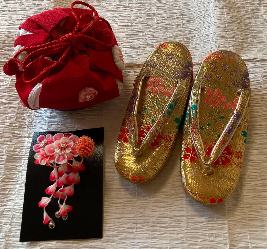 定価10以上高級絞り刺繍七五三着物 3歳被布長襦袢草履鞄髪飾り