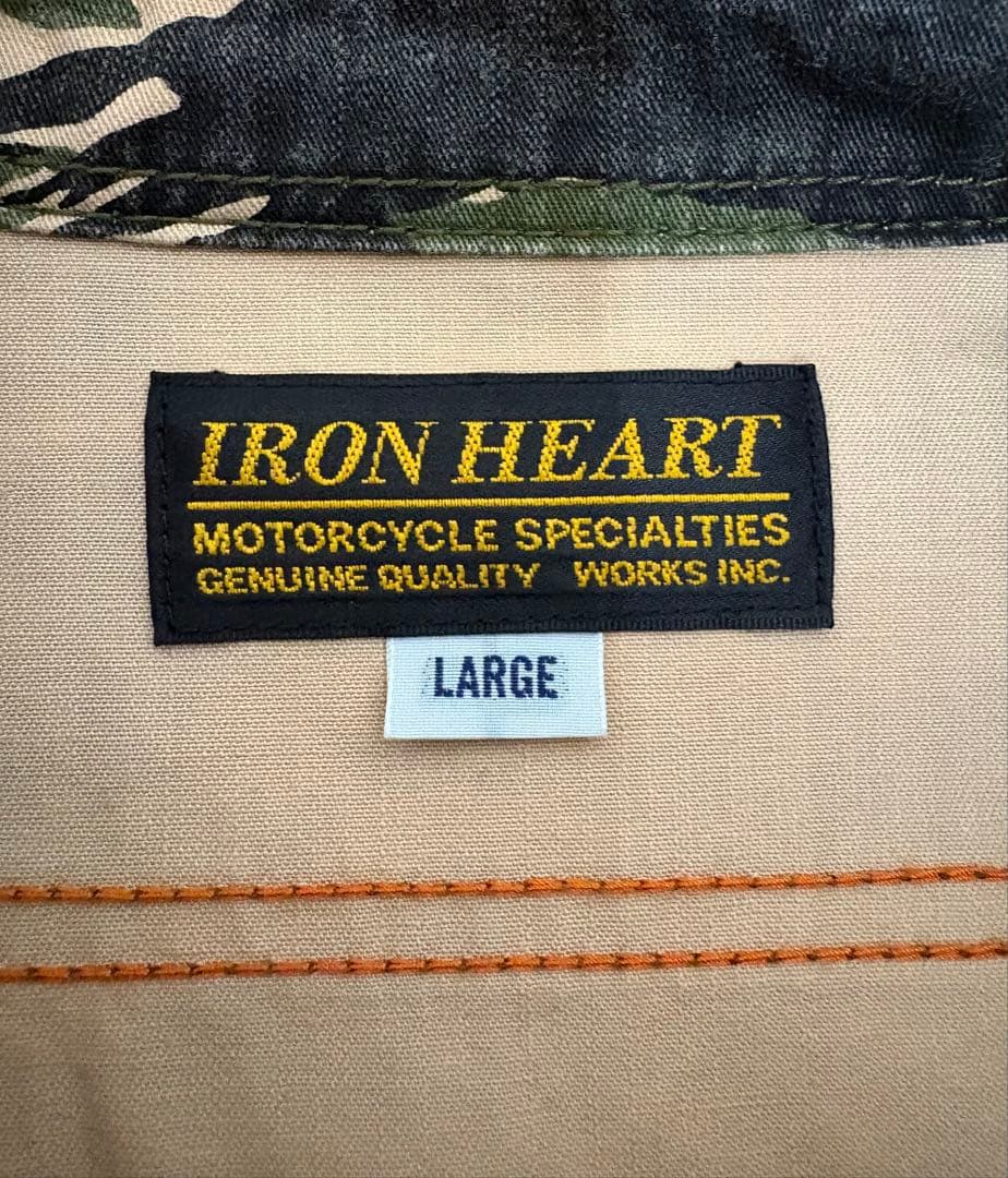 アイアンハート タイガーストライプ カモフラージュ柄シャツ L 迷惑