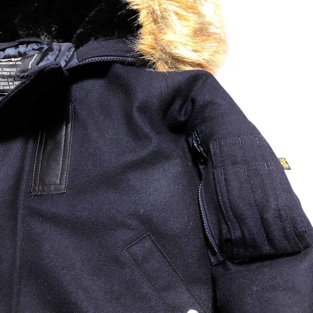 アルファ ファー付きn2b ジャケット ネイビー - ジャケット・アウター