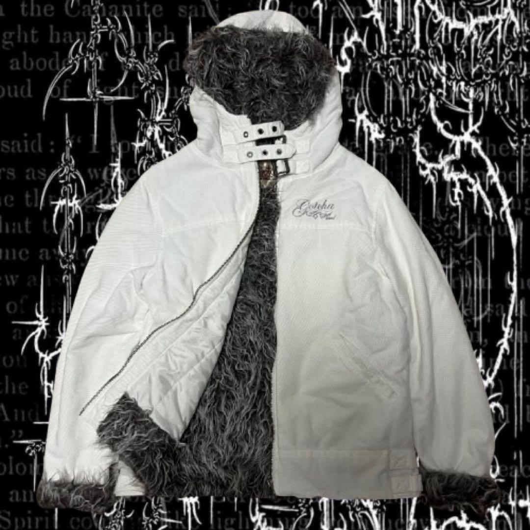 お兄系 平成初期 grunge ジャケット ファー 英字 厨二病 M - メルカリ