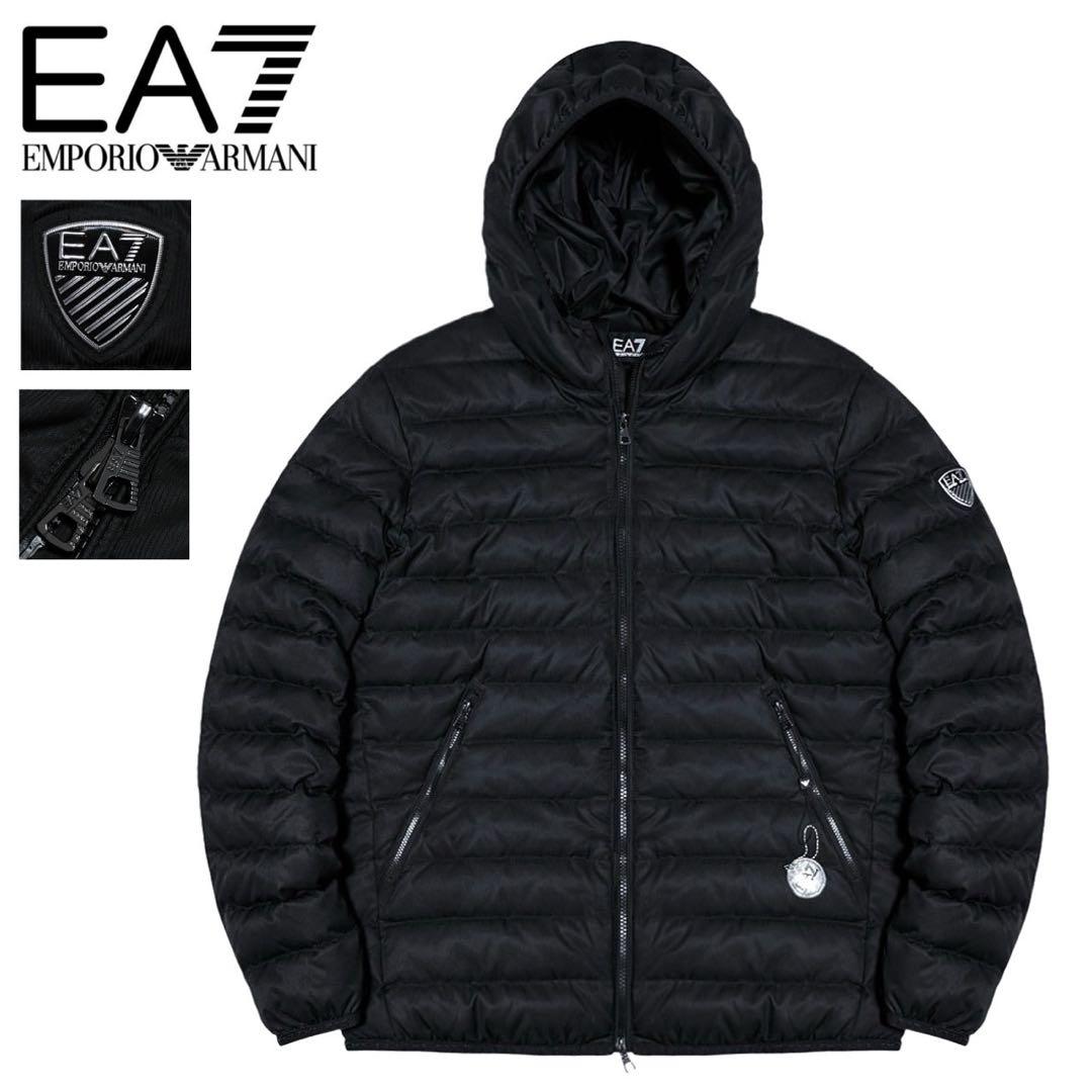 新品 エンポリオアルマーニ EA7 ロゴプレート ダウンジャケット XL 黒 EA7 ダウンジャケット ダウン 「エンポリオ アルマーニ EA7」Premium
