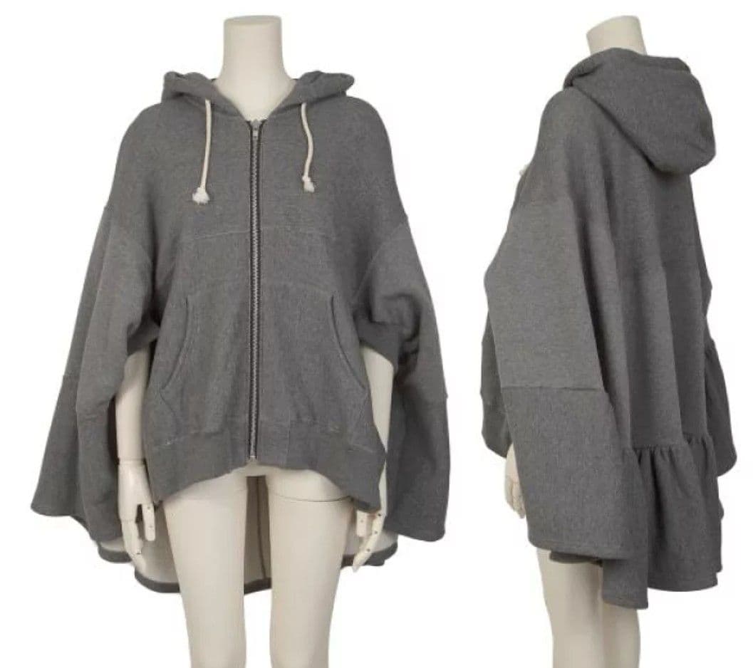 ジュンヤ ワタナベ 23AW アウター ポンチョ風コート 裏起毛 フード付き