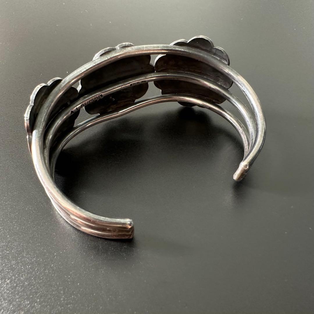 美品】Navajo Andy Cadman 3連コンチョ バングル
