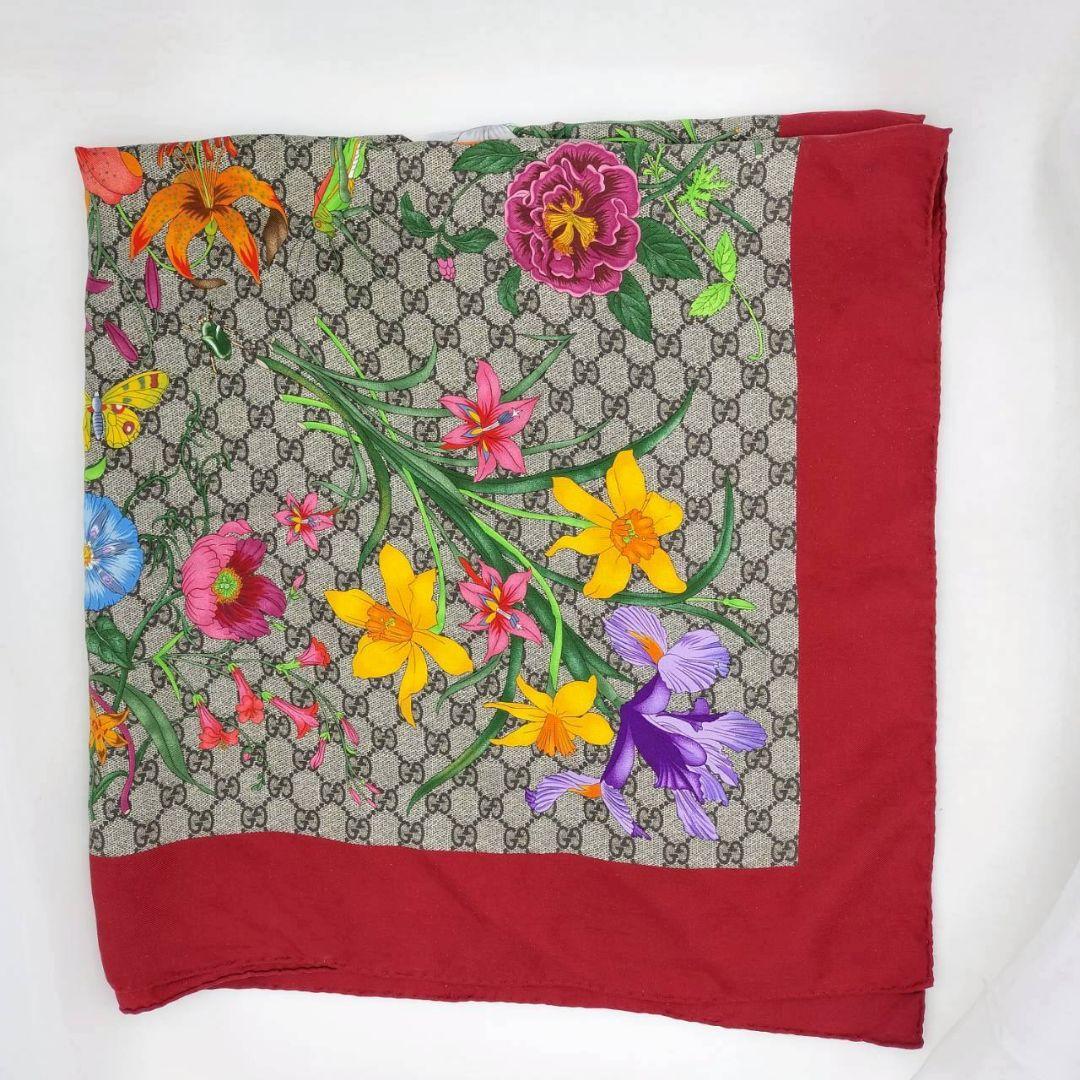 1209 GUCCI グッチ スカーフ 花柄 GG