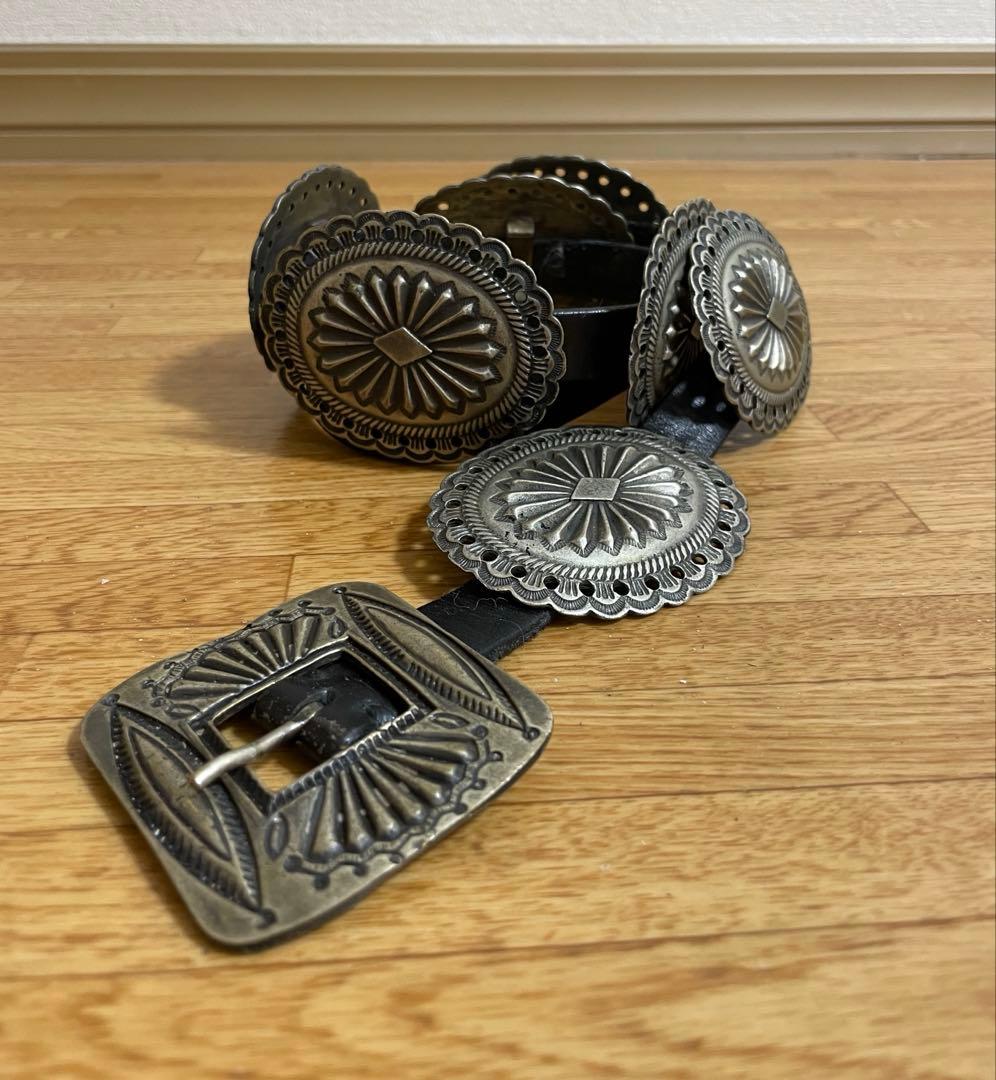 【Polo Ralph Lauren】コンチョベルト/黒/XS レザー コンチョ ベルト（ベルト）｜POLO RALPH LAUREN（ポロ ラルフ