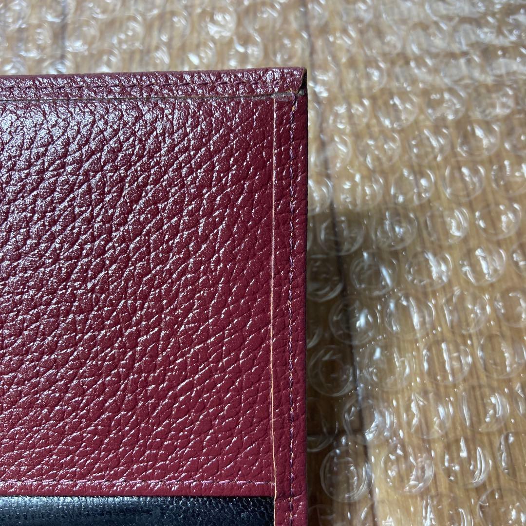 希少色 皇居財布レザー長財布 菊の御紋 コインケース 小銭入れ エンジ