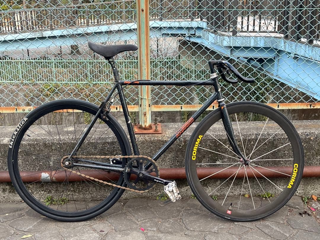 MAKINO ピストフレーム 選手名あり NJS ラメ マキノ ブルーラグ MAKINO