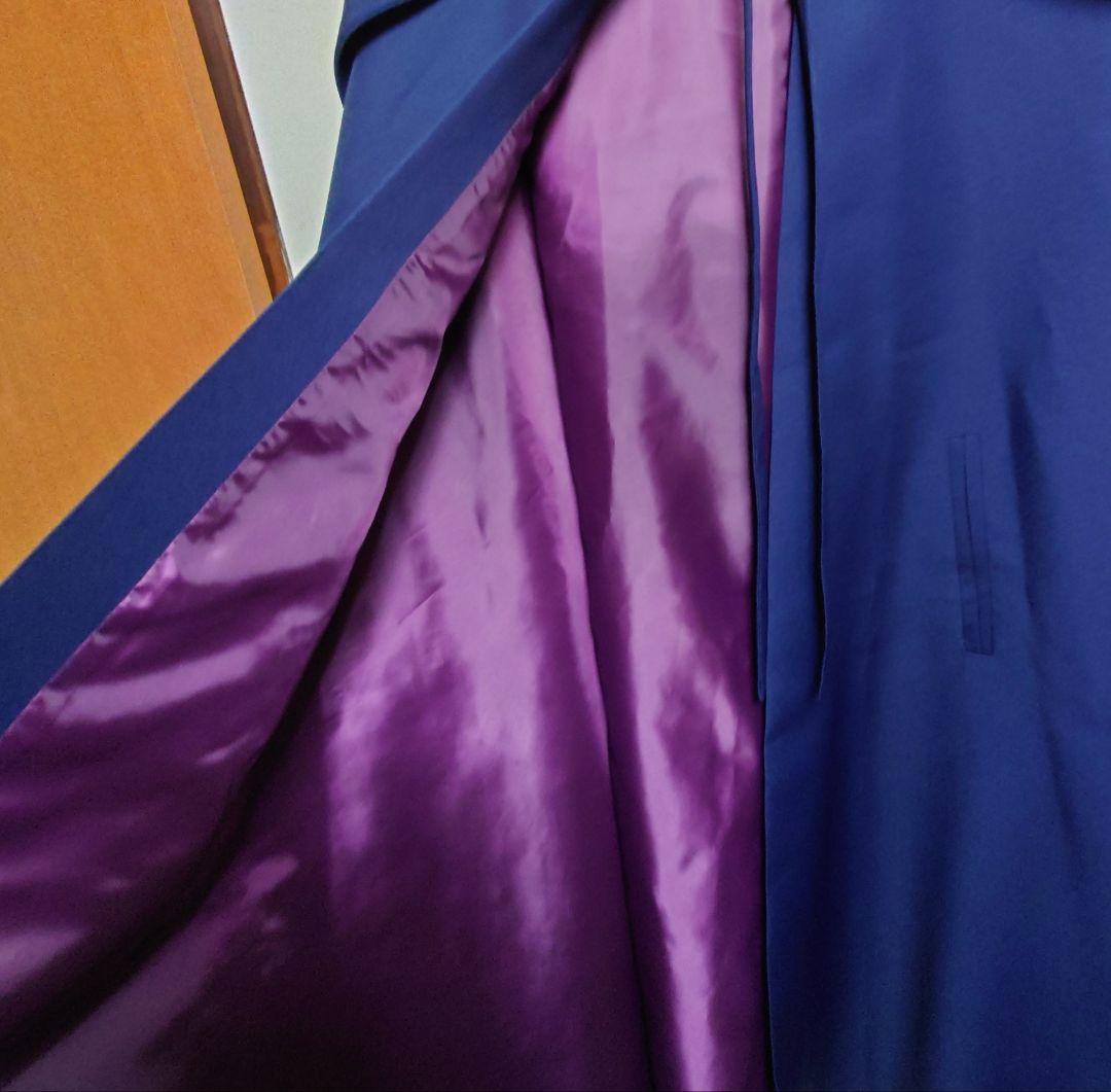 ATELIER BOZ フードロングマント ネイビー×パープル 美品 - メルカリ