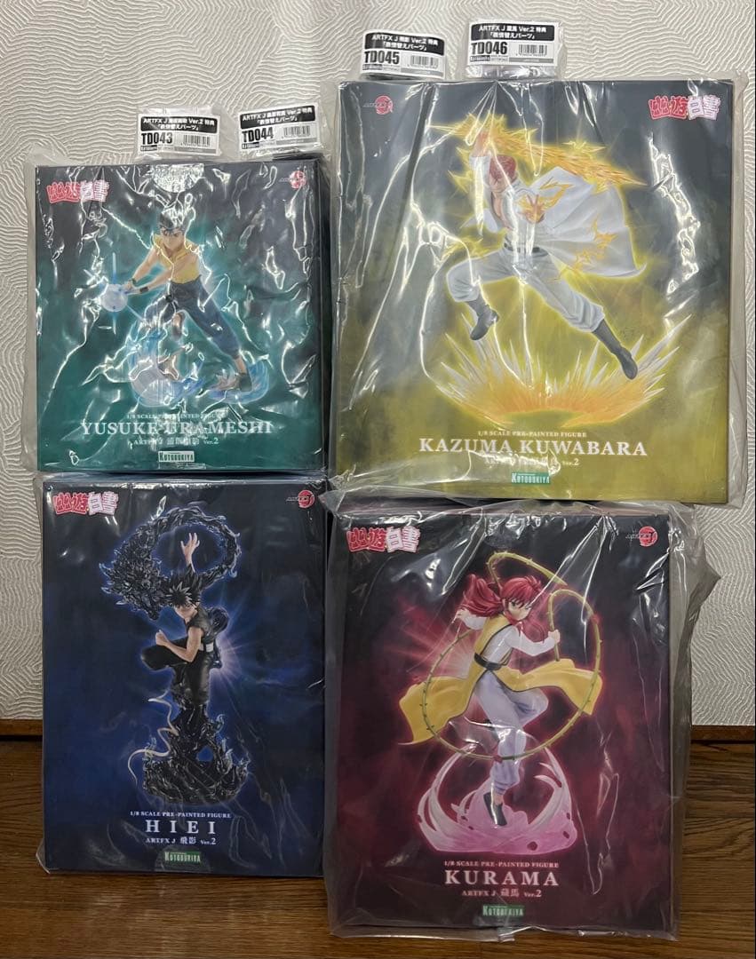 幽遊白書 浦飯幽助 桑原和真 飛影 蔵馬 コトブキヤ 壽屋 特典付き 幽☆遊☆白書』浦飯幽助、桑原和真、蔵馬、飛影、妖狐蔵馬のフィギュア