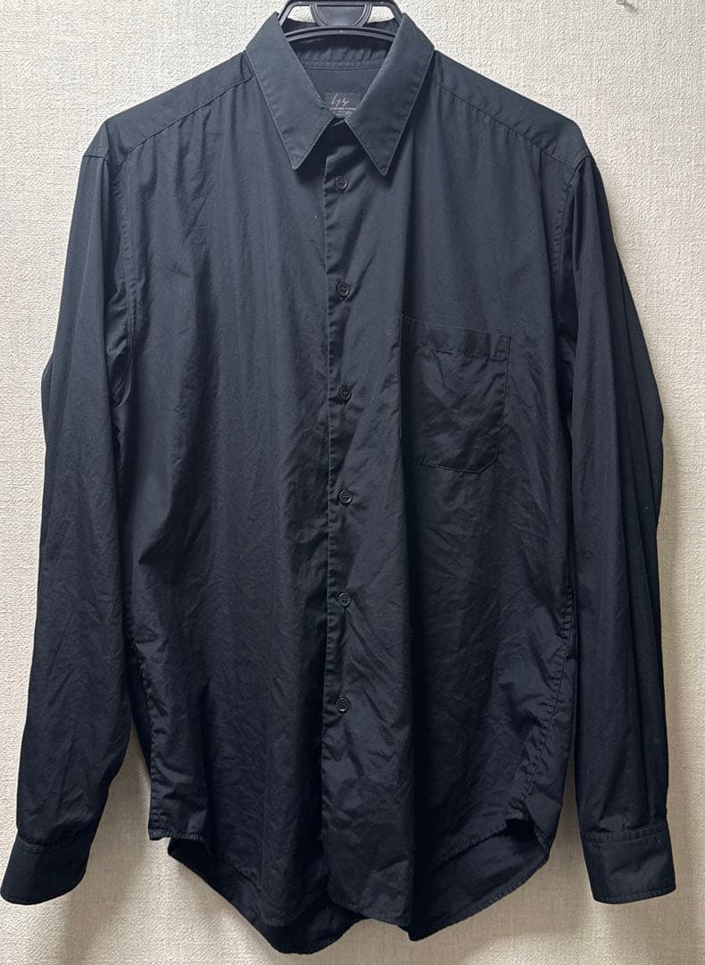 黒ブロードシャツ　ヨウジヤマモトプールオム　コスチュームドオム ヨウジヤマモト プールオムYohji Yamamoto POUR HOMME リネンチャイナ