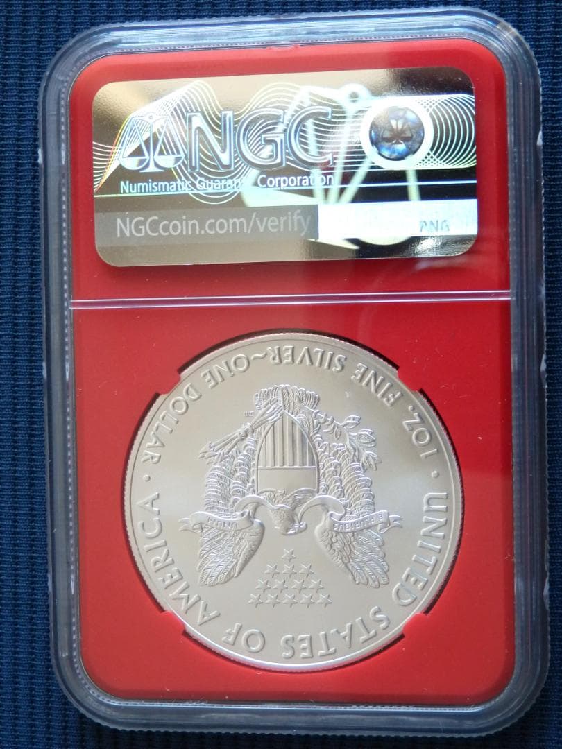 米国2021年イーグル1ドル銀貨 トランプ赤ラベル NGC MS70ER Releases