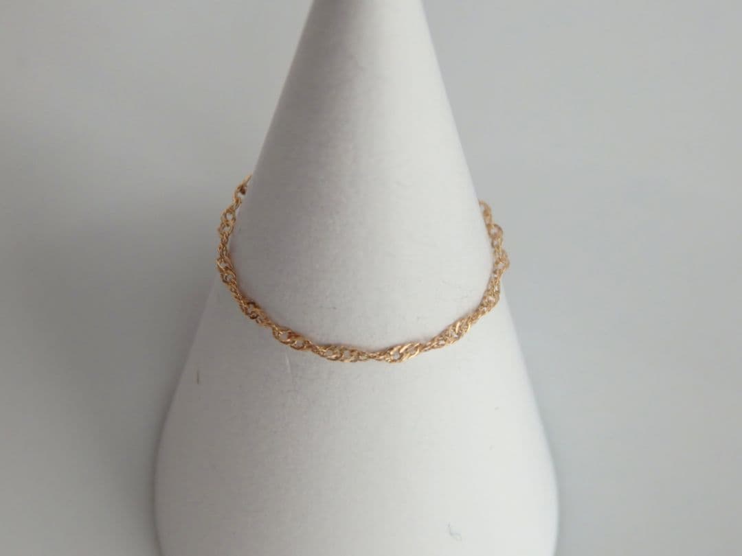 ハナ様専用 k18リング チェーンリング スクリューチェーン 約1㎜幅