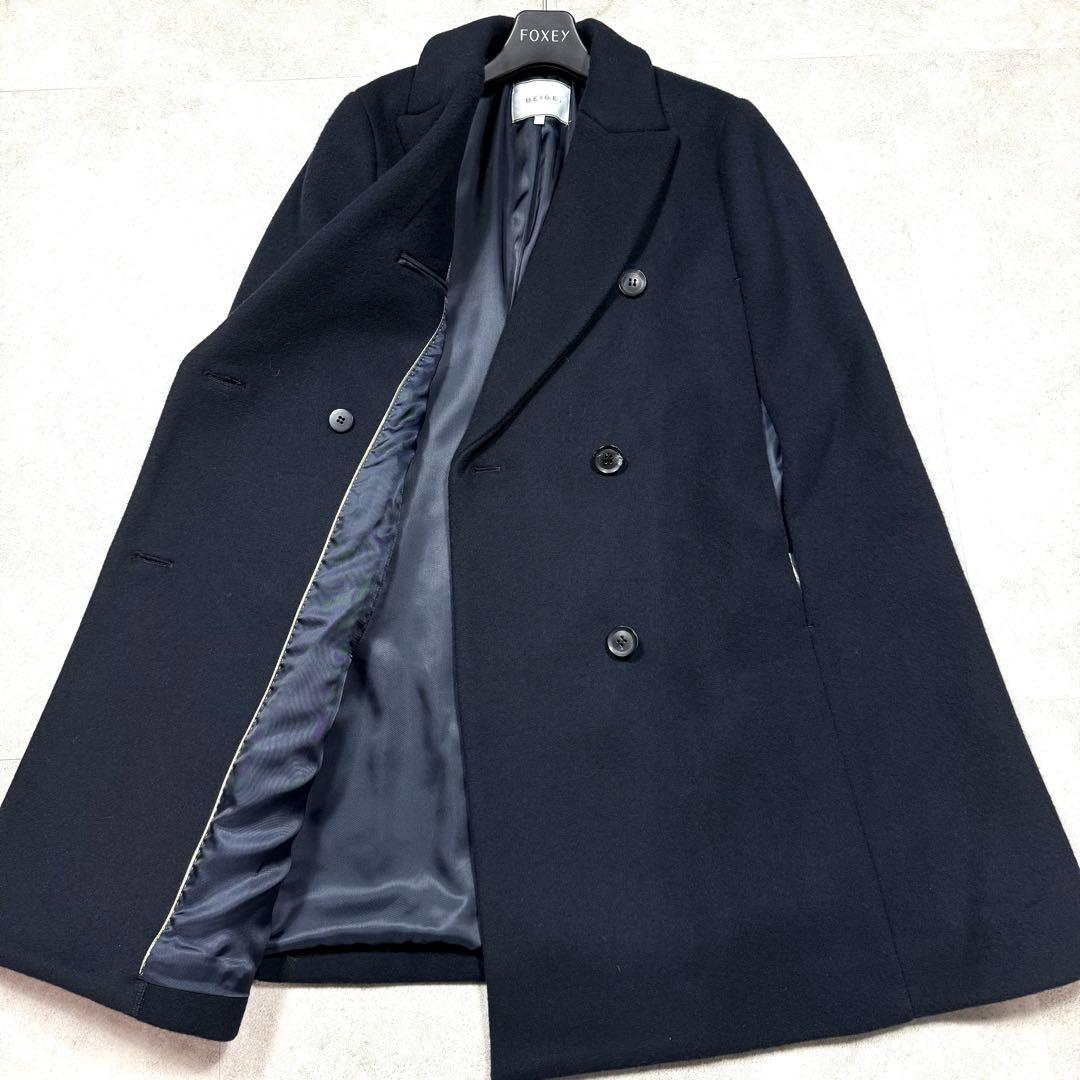 定価9.2万/2023年♡ベイジ CLOVIS ケープ ポンチョ ダブル ウ