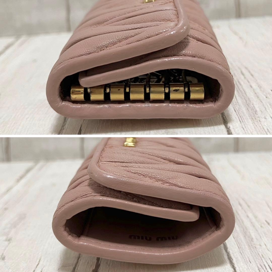 MIUMIU キーケース マテラッセピンク♡gold pink ミュウミュウ - メルカリ