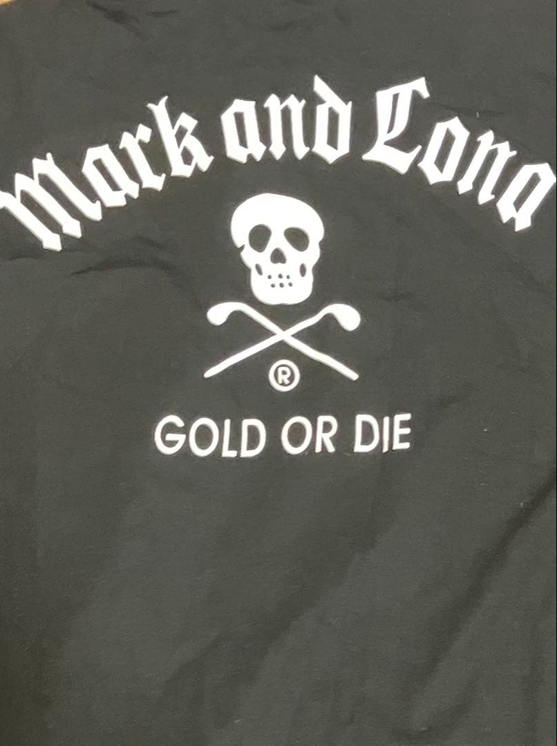 MARK&LONA ハーフジップ バックデザインシャツ 大きいサイズ 黒