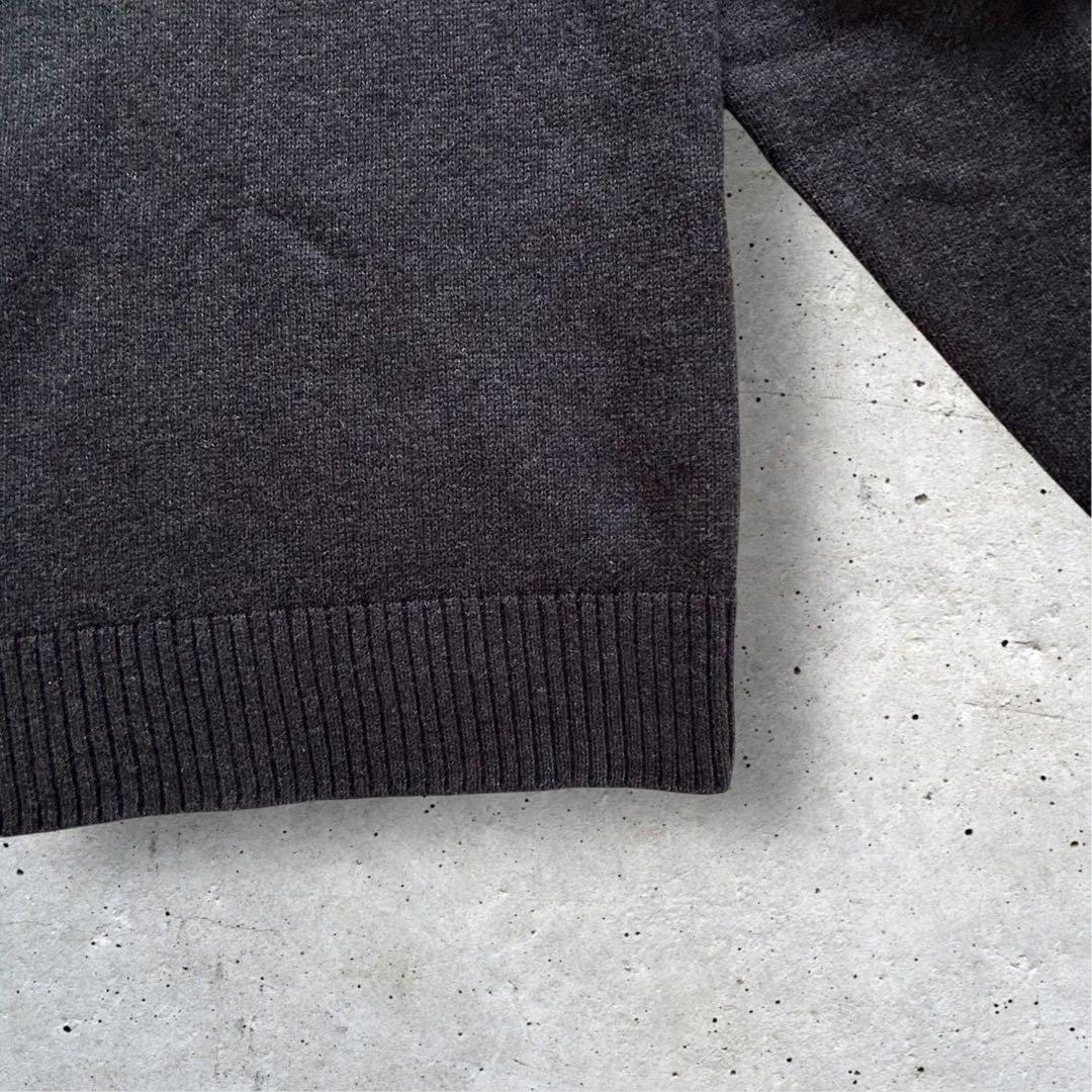 美品【BURBERRY BLACK LABEL】綿ニット グレー 刺繍ロゴ M - メルカリ