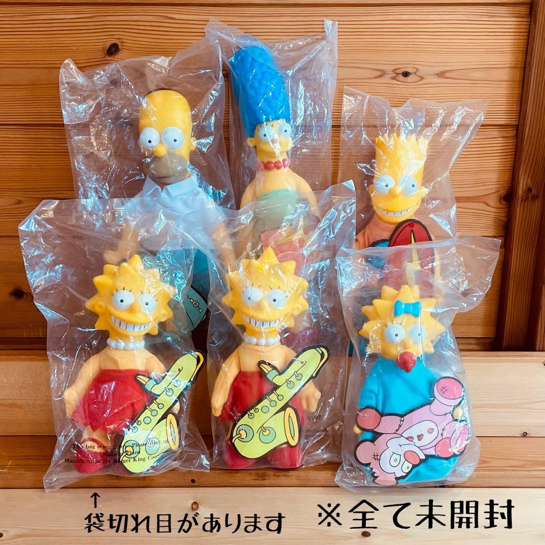 シンプソンズ6体　バーガーキング1990年製 ※未開封品 ザ・シンプソンズ バーガーキング ミールトイ コンプリート品です。未